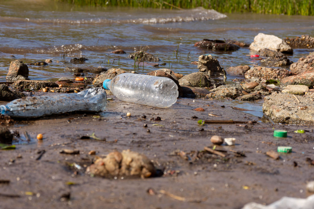 plastic in water