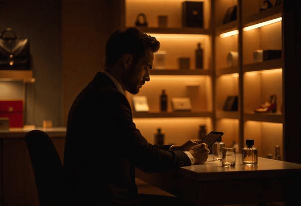 Man zit in een dure en luxe ruimte