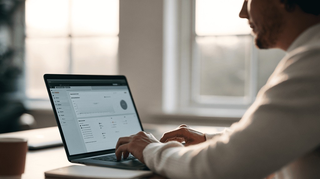 it-medewerker bekijkt cloud infrastructuur op laptop