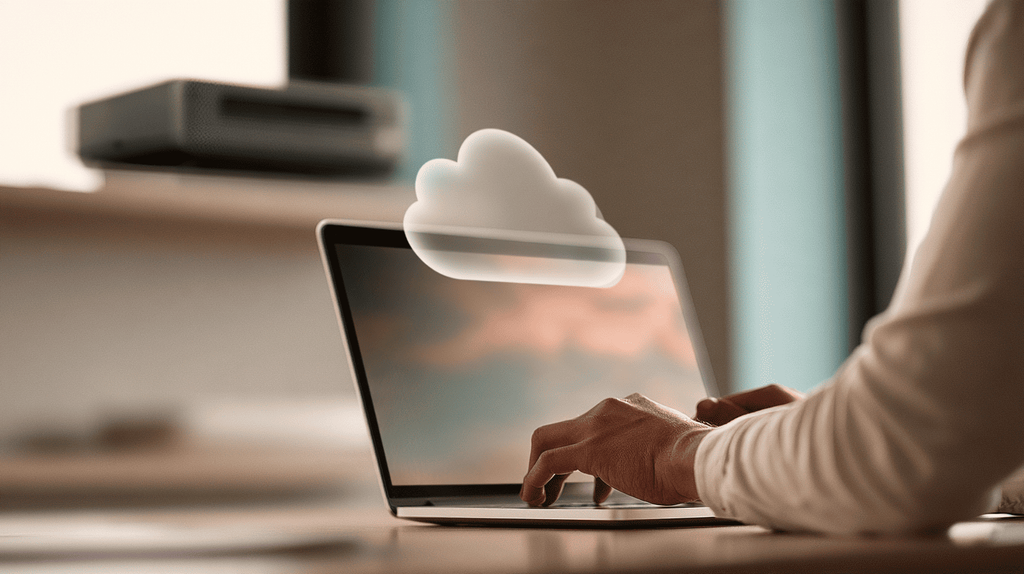 hybride combinatie van fysieke server en cloudverbinding op kantoor